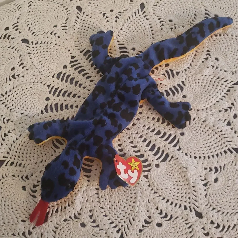 Vintage 1995 Ty Beanie Baby LIZZY the Lizard